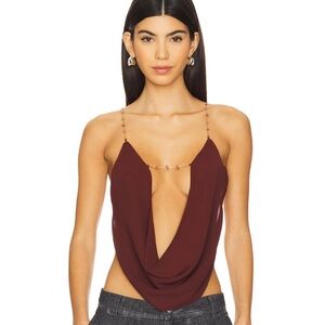 Jaded London Burgundy Drape Camisole